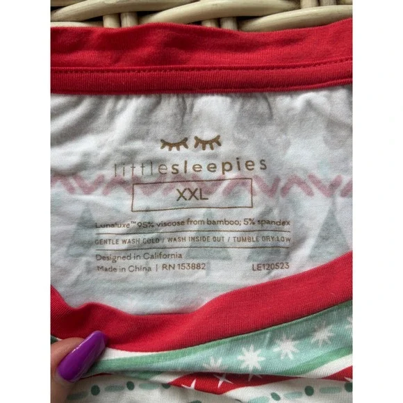 Little‎ Sleepies Mens Festive Fair Isle Pajama Set XXL Christmas family photos - Picture 7 of 11